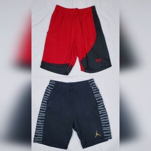 Jordan Dual-Tone Red and Black Athletic Shorts